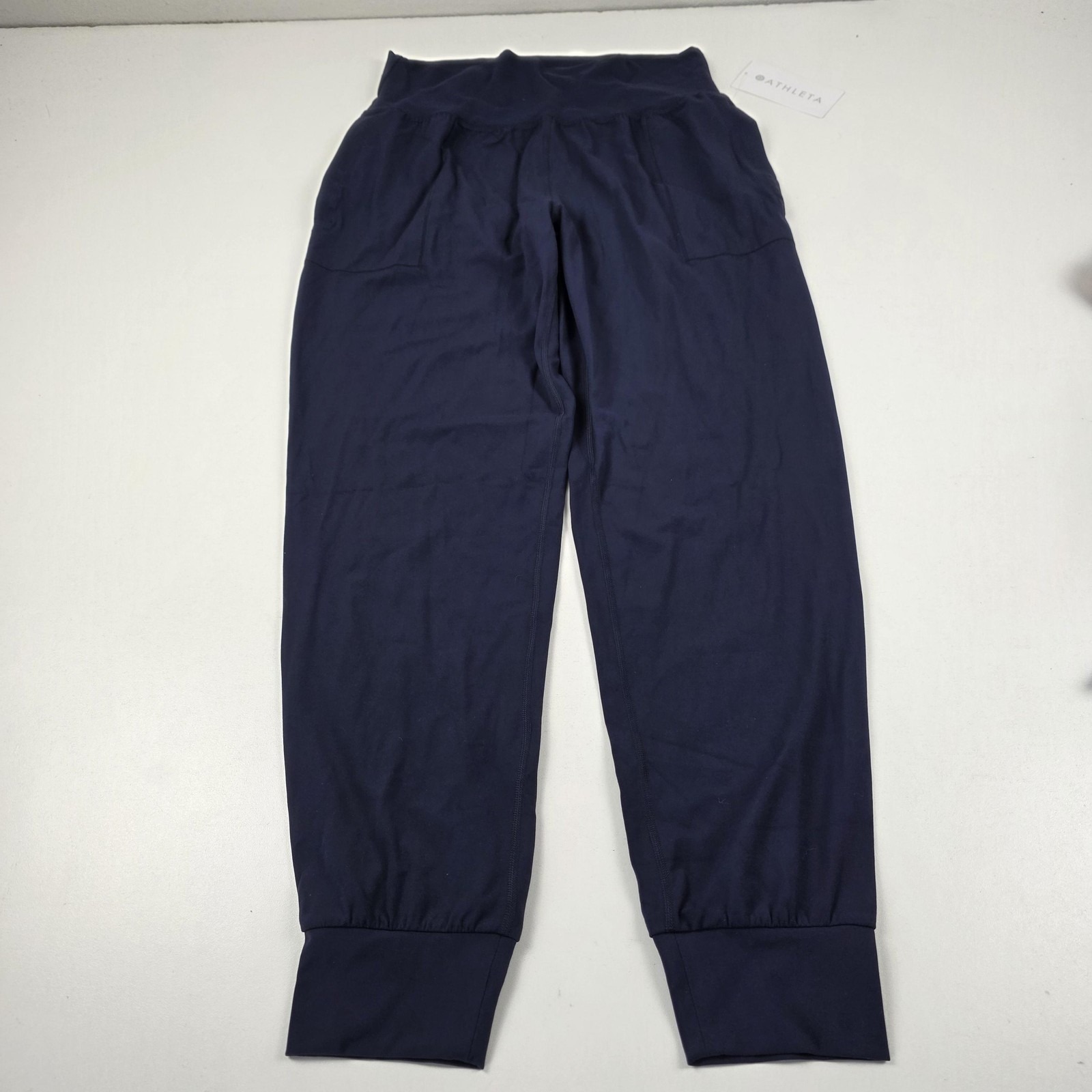 Athleta Pants Womens L Tall Blue Salutation Jogger Tapered Elastic Waist Pockets